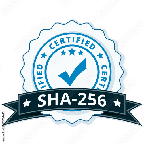 SHA-256 Certified label illustration