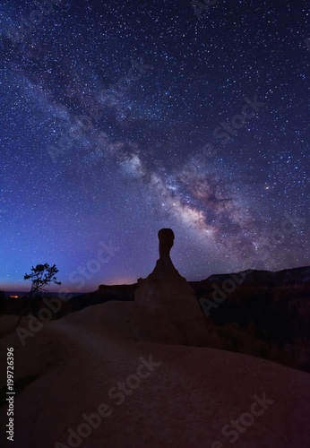 Milky Way over ET Hoodoo on Queen and Peek-A-Boo trails