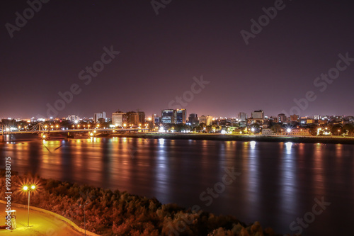 Panorama, Khartoum by night, Sudan, Nile, River Nile, Water, Skyline, Khartum, Night, River, 