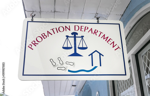 Probation Department sign.