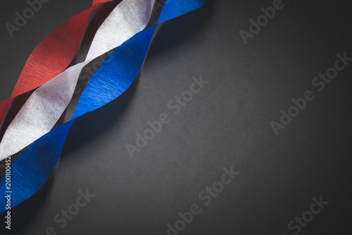 Red White and Blue Crepe Paper Border