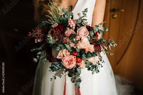 bouquet of the bride in hands