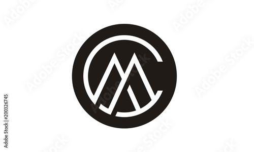 CM MC Letters Monogram Initials logo design inspiration
