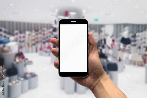 blurred photo, Blurry image, People shopping in Community Mall or Department Store, background