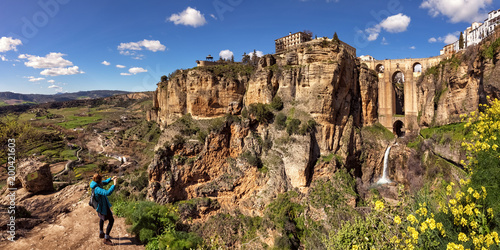 Puente Nuevo and the Cliffs of El Tajo Gorge, Ronda, Spain