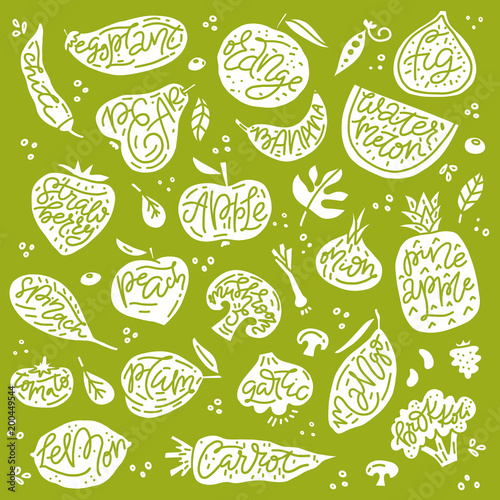 Set of Fruits And Vegetables
