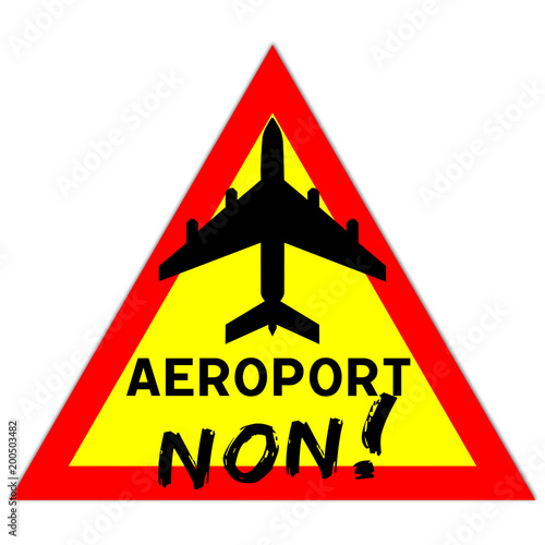 Panneau non à l’aéroport !