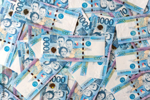 Photo of money in cash of one thousand philippines peso