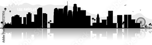 Los Angeles Hollywood Chicago Kalifornien Skyline Silhouette schwarz