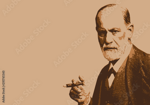 Freud - portrait - personnage célèbre - psy -psychiatre - psychanalyse - scientifique