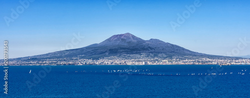 Landscape volcano Vesuvius, from Naples