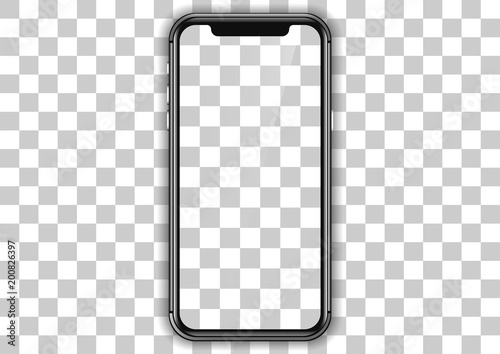 iphone screen template. mockup realistic smartphone frame design. 