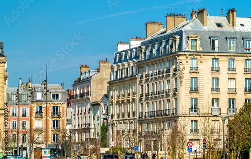 Typical french buildings in Vincennes town near Paris