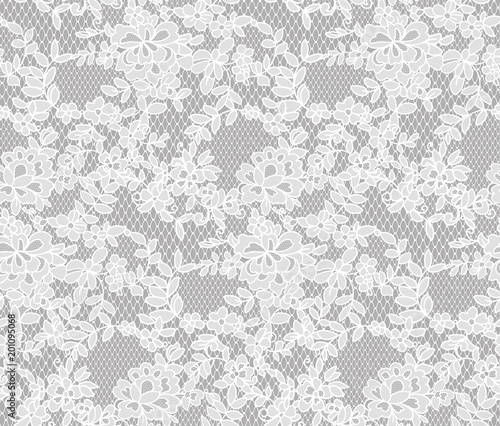 seamless floral lace pattern, vector illustration