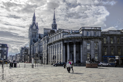 Town House and Union Street, Aberdeen, Scotland, United Kingdom.