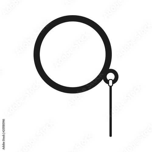 Black and white monocle silhouette