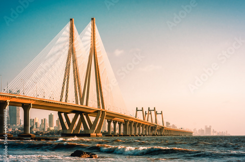 Bandra Worli Sea Link, Mumbai in the evening