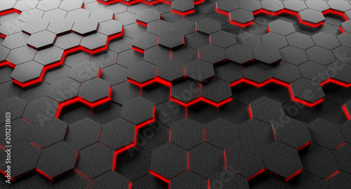 carbon fiber hexagon background