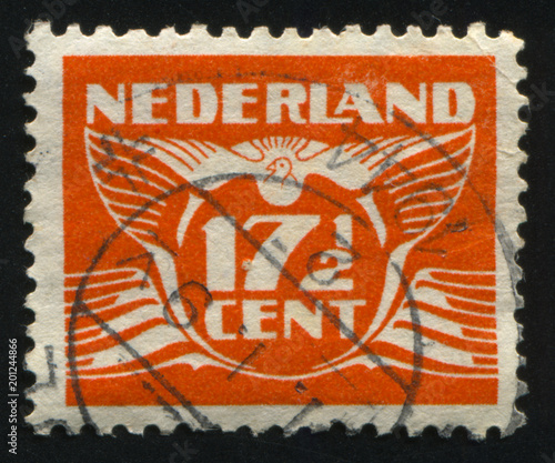 Netherlands retro stamp