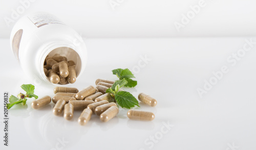 Herb capsule, Nutritional Supplement, Vitamin Pill, Herbal Medicine.