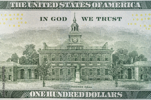 100dollar bill , in god we trust