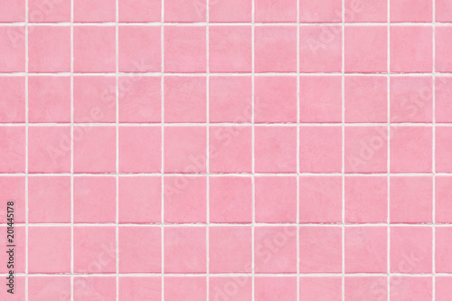 Pink tile wall texture background