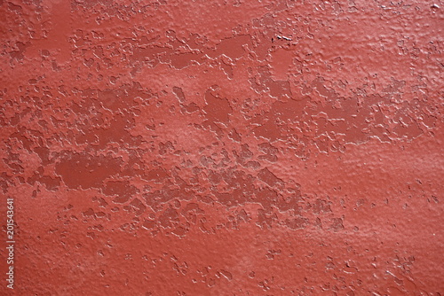 abstract background of old red paint on the metal surface contrast