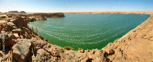  Saline Ouniaga Kebir lake in the Sahara Desert, Chad 