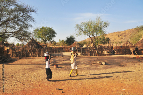 Village on the area of the Sahel in North Chad 