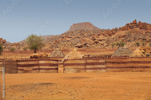 Village on the area of Sahel in Chad 