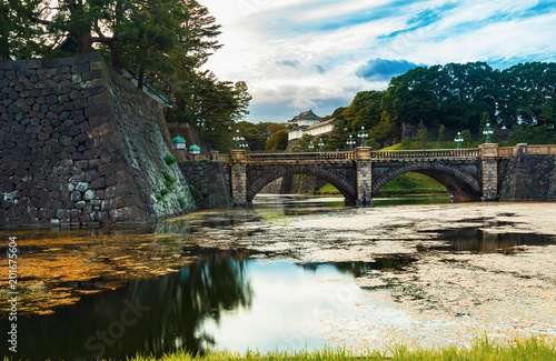 View of the Emperor's Palace in Chiyoda, Tokyo, Japan