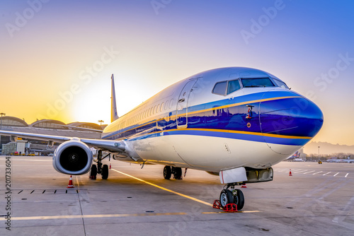 Airfield aircraft on the apron