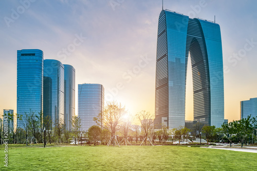 Suzhou CBD financial center skyscraper