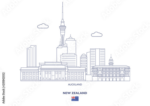 Auckland City Skyline, New Zealand