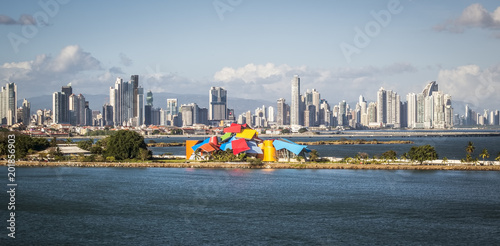 panorama of Panama City seen from the sea