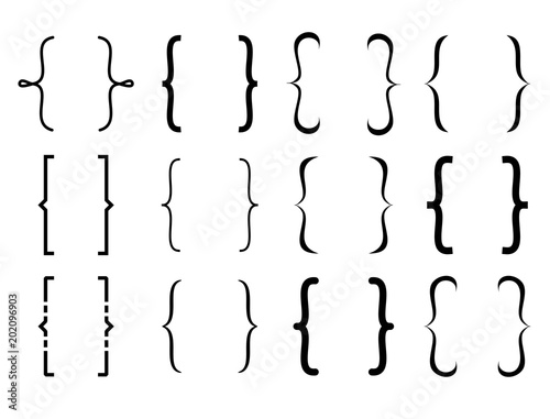 Bracket set collection vector