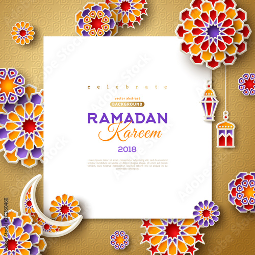 Ramadan Kareem square frame