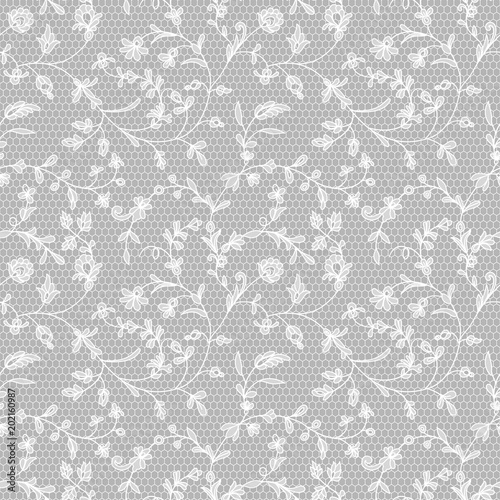 seamless lace floral ornament, vector illustration