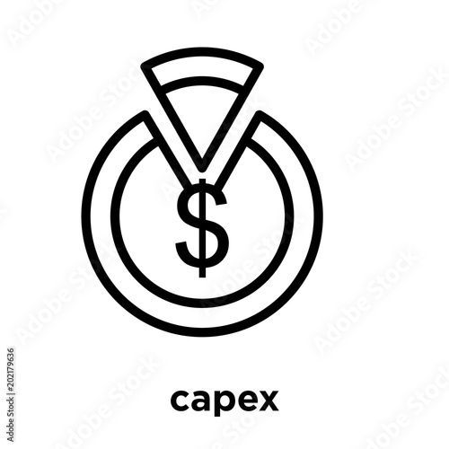 capex icon isolated on white background