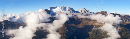 Panoramic view of mount Marmolada