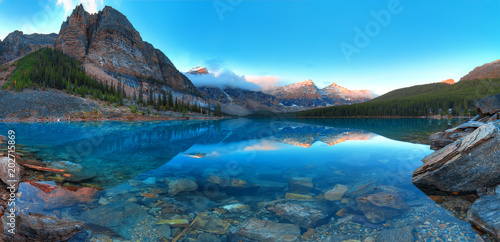 Moraine lake in Banff National Park, Canada, Valley of the Ten Peaks