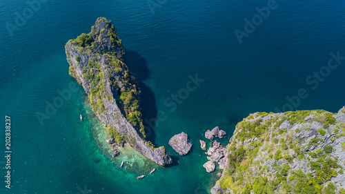 aerial view landscape of Island