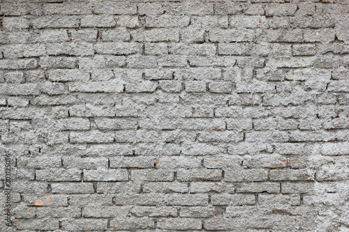Old white brick wall, detail