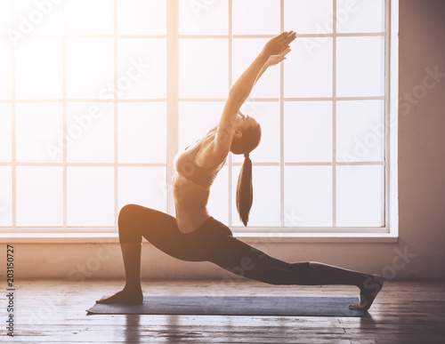 Young woman doing yoga