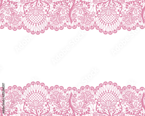 Seamless pink lace