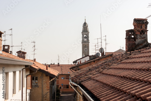 red roofs of Italyan town Lomazzo