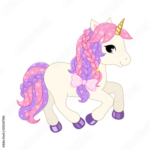 Cute unicorn illustration.