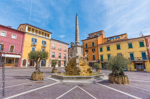 Tagliacozzo (Italy) - A small pretty village in the province of L'Aquila, in the mountain region of Abruzzo, during the spring. Here the historic center.