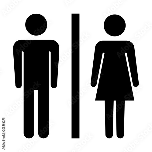 Toilet sign. male and female restroom. Vector