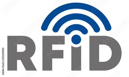 Logo RFID Grau Blau